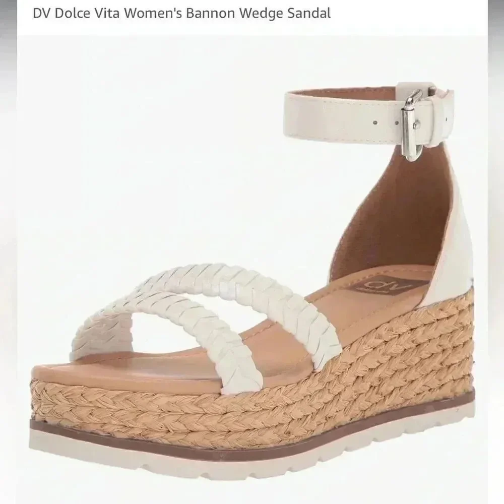 Dolce Vita Women’s Bannon Sandal | Wedge | Size 8.5 M | White